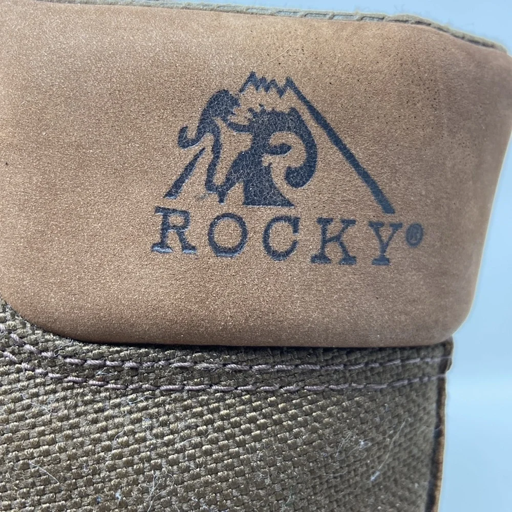 Rocky Men's RB 725 Brown Leather Mesh Thinsulate Army Combat Boots Size 10 MW